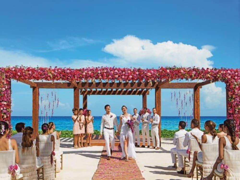 Outdoor wedding area